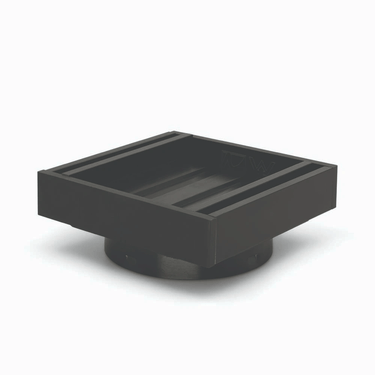 100 x 100 x 21mm Brushed Black Ezy Flow Guard Floor Waste Insert - Nuvio - MS - EFTIG21FW - B - Drains
