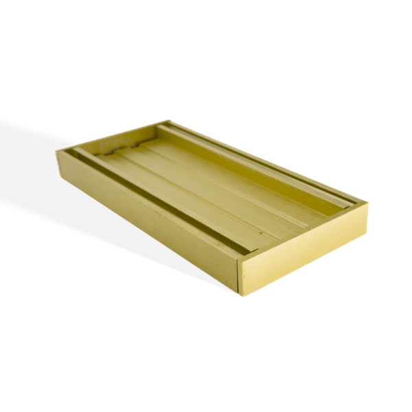 100 x 100 x 21mm Brushed Gold Ezy Flow Tile Insert Grate — Default Title