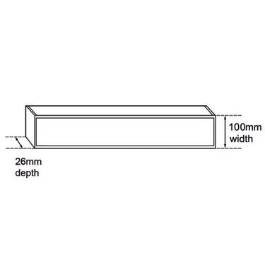 100 x 100 x 26mm Brushed Silver Ezy Flow Tile Insert Grate - Nuvio - MS - 26TIG - S - Floor Grates