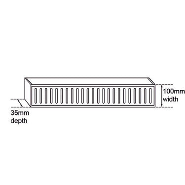 100 x 100 x 35mm Brushed Silver Ezy Flow Floor Grate - Nuvio - MS - 35GRT - S - Floor Grates