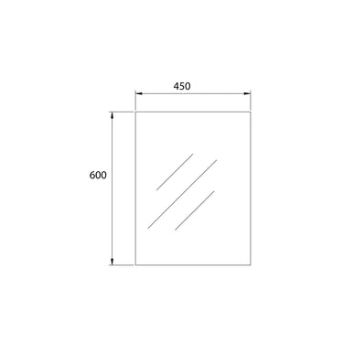 45cm Pencil - Edge Mirror - Nuvio - BIM - 45S - Mirror