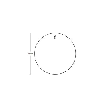 70cm Round Pencil - Edge Mirror - Nuvio - BIM - 70RD - Mirror