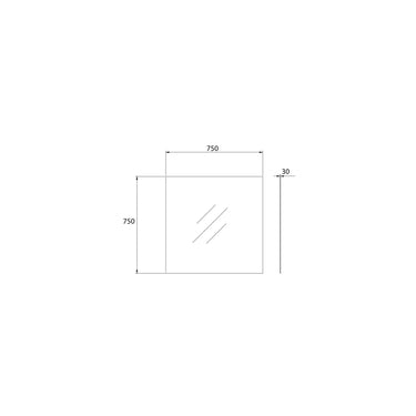 75cm Pencil - Edge Mirror - Nuvio - BIM - 75S - Mirror
