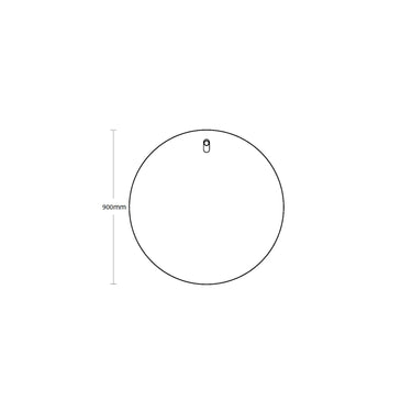 90cm Round Pencil - Edge Mirror - Nuvio - BIM - 90RD - Mirror