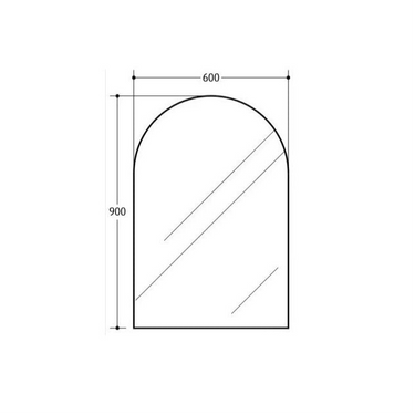 Arch Pencil - Edge Mirror - Nuvio - AR6090PM - Mirror