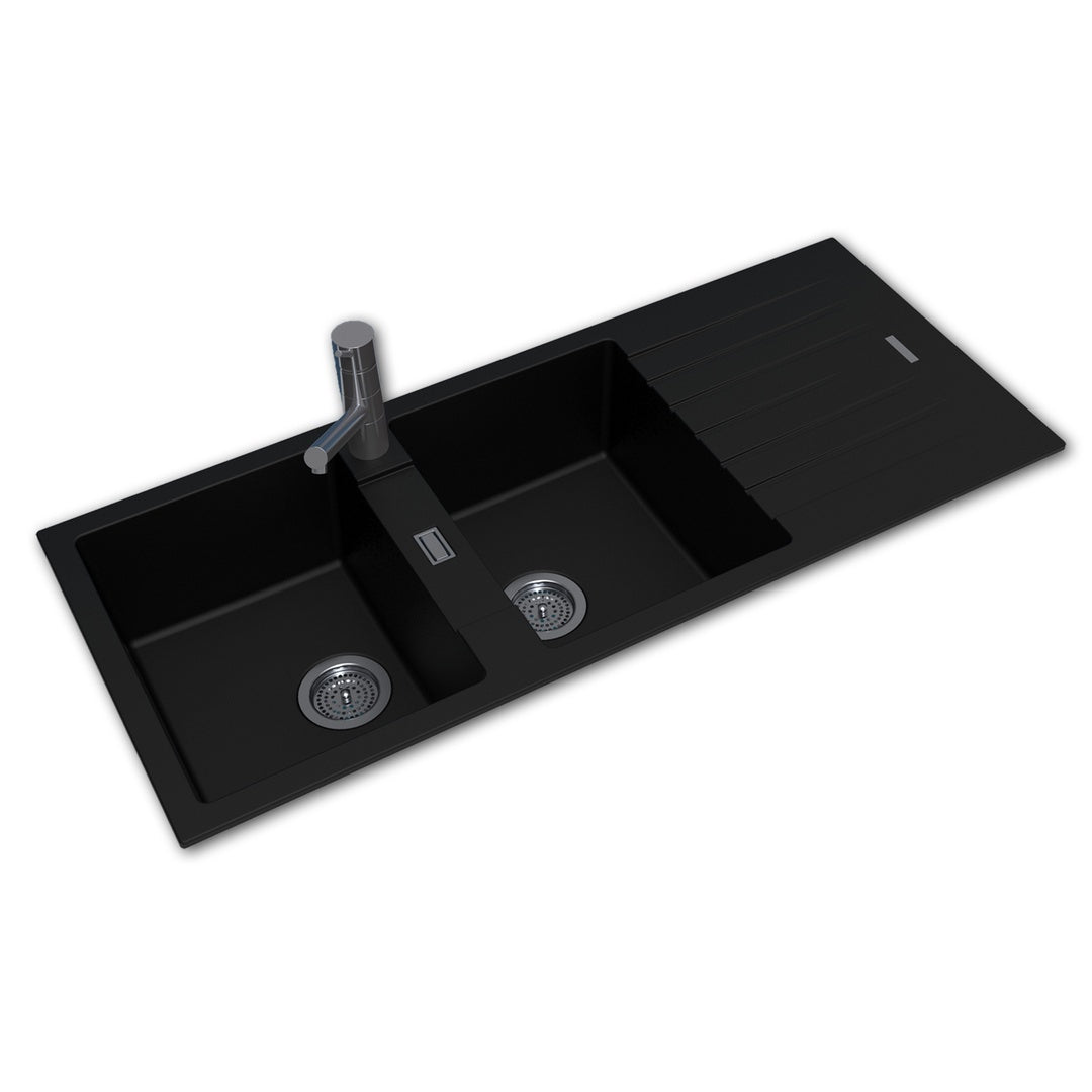 1160x500x200mm - Black Stone Kitchen Sink — Default Title