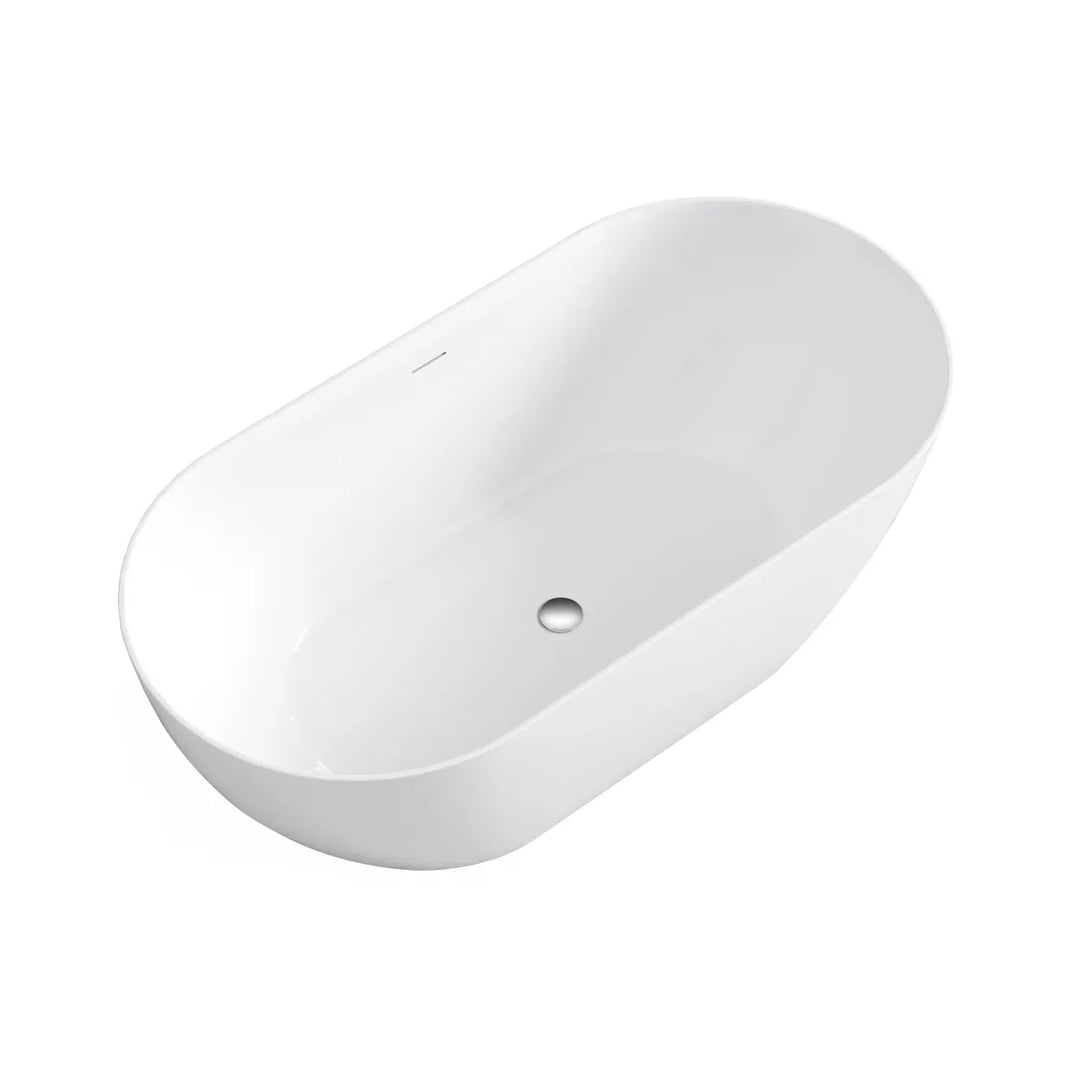 Attica Manolo 1300 Gloss White Bath with Overflow — Default Title