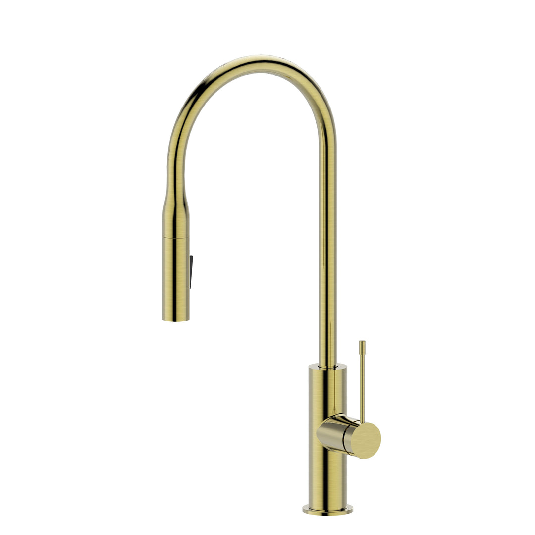 Aziz Sink Mixer Pull-out — Brushed Gold