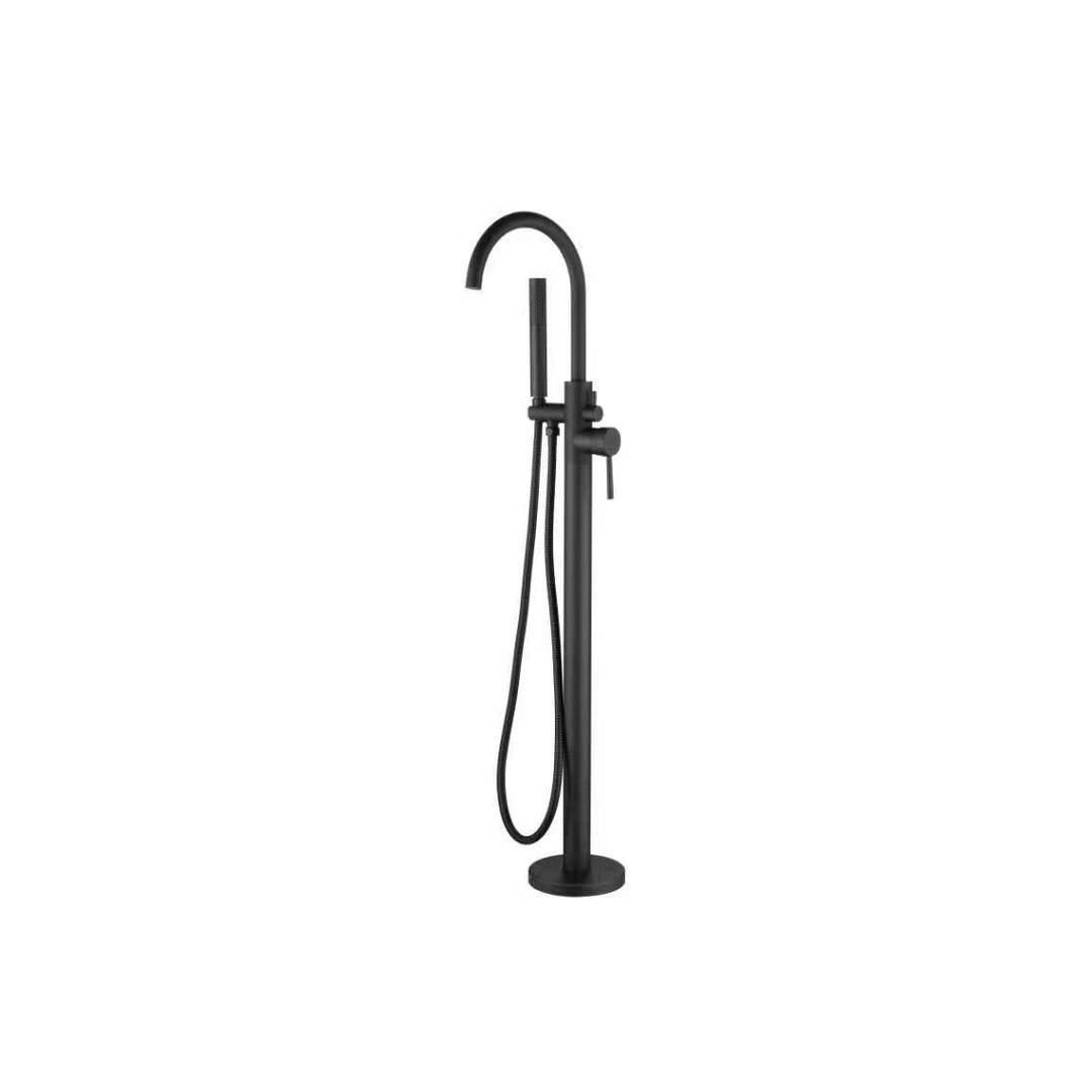 Otus Free Standing Bath Mixer With Hand Shower — Matte Black