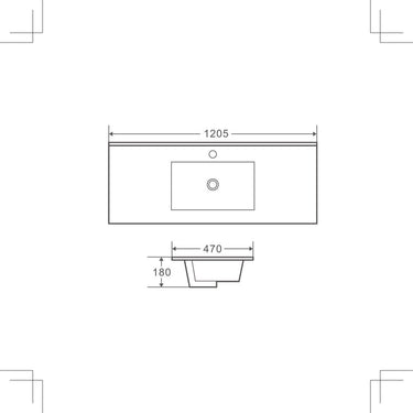 BIANCA 1200mm PVC Freestanding Vanity - Nuvio - BIP - 120L - GWTOP120 - Vanity