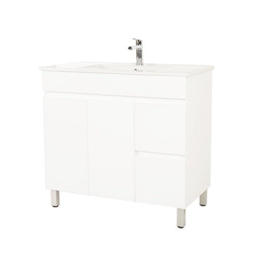 BIANCA 900mm PVC Freestanding Vanity - Nuvio - BIP - 90L(L/R) - GWTOP90 - Vanity