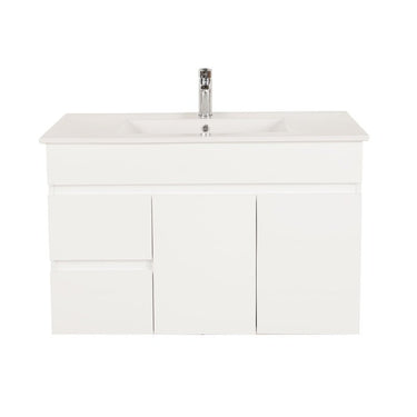 BIANCA 900mm PVC Wall - Hung Vanity - Nuvio - BIP - 90W(L/R) - GWTOP90 - Vanity