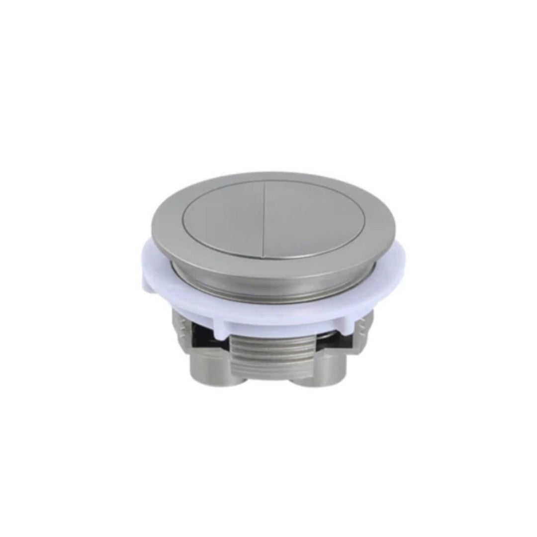 Brushed Nickel Round Toilet Button — Default Title