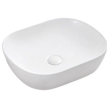 Chur 46 Counter - top Round - edged Square Basin - Matt White - Nuvio - CH-46-MW - Basin