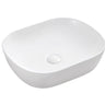 Chur 46 Counter - top Round - edged Square Basin - Matt White - Nuvio - CH-46-MW - Basin