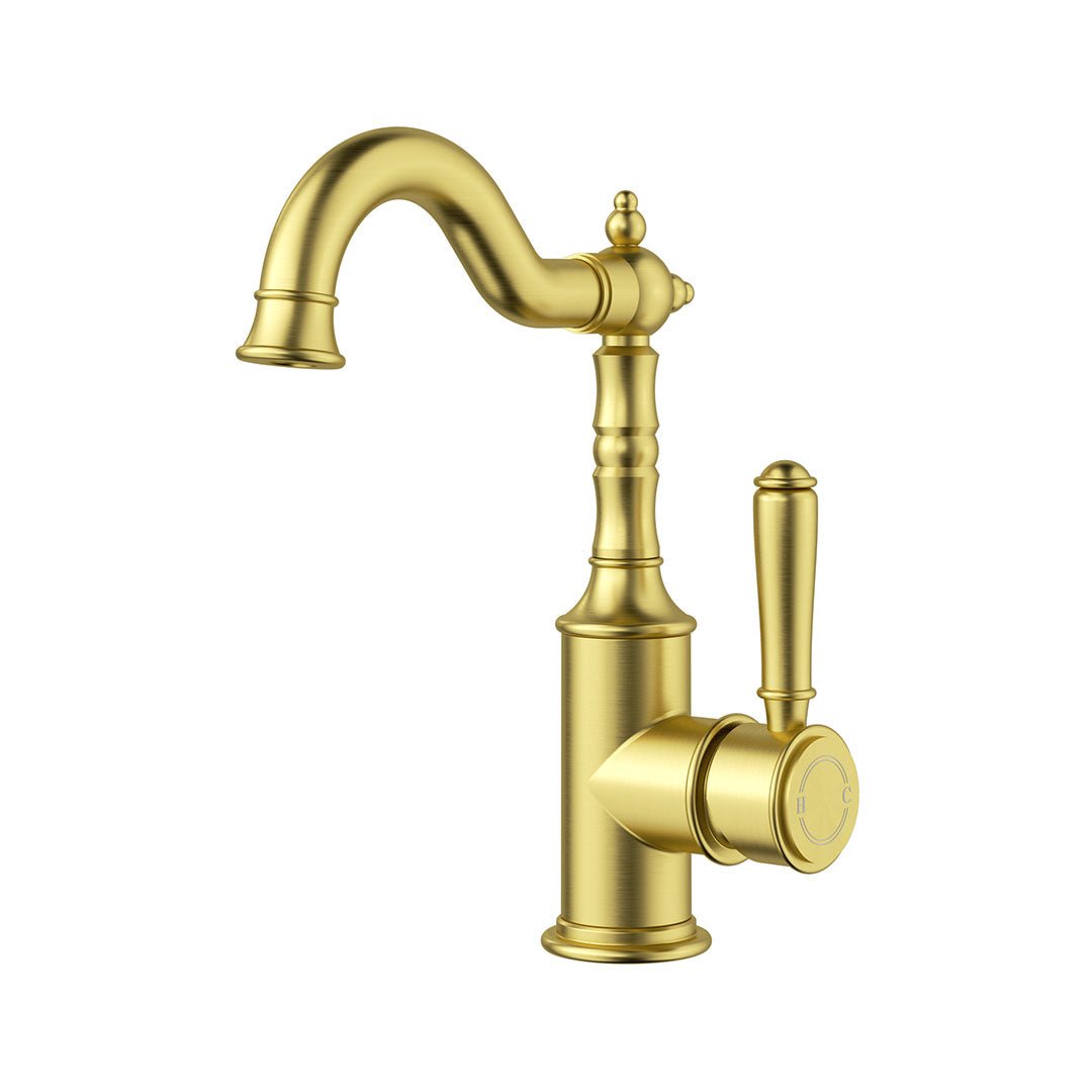 Clasico Basin Mixer — Brushed Gold