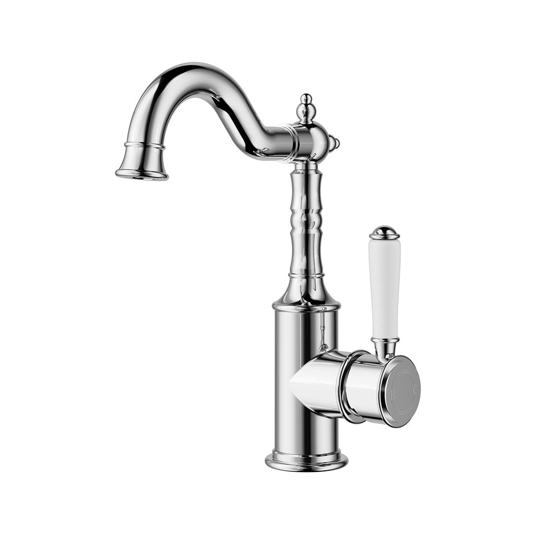 Clasico Basin Mixer With Ceramic Handle — Chrome