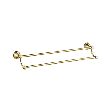 Clasico Double Towel Rail 600mm -Brushed Gold- Nuvio-66502-600-BG-Towel Rail