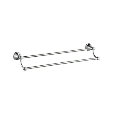 Clasico Double Towel Rail 600mm -Brushed Nickel- Nuvio-66502-600-BN-Towel Rail