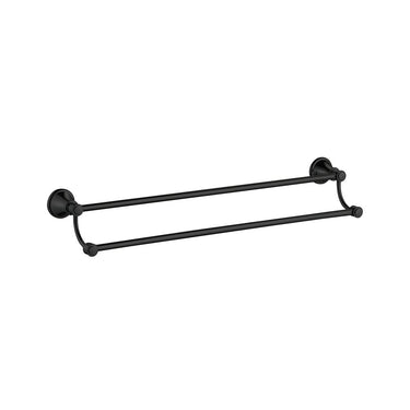 Clasico Double Towel Rail 600mm -Matte Black- Nuvio-66502-600-MB-Towel Rail