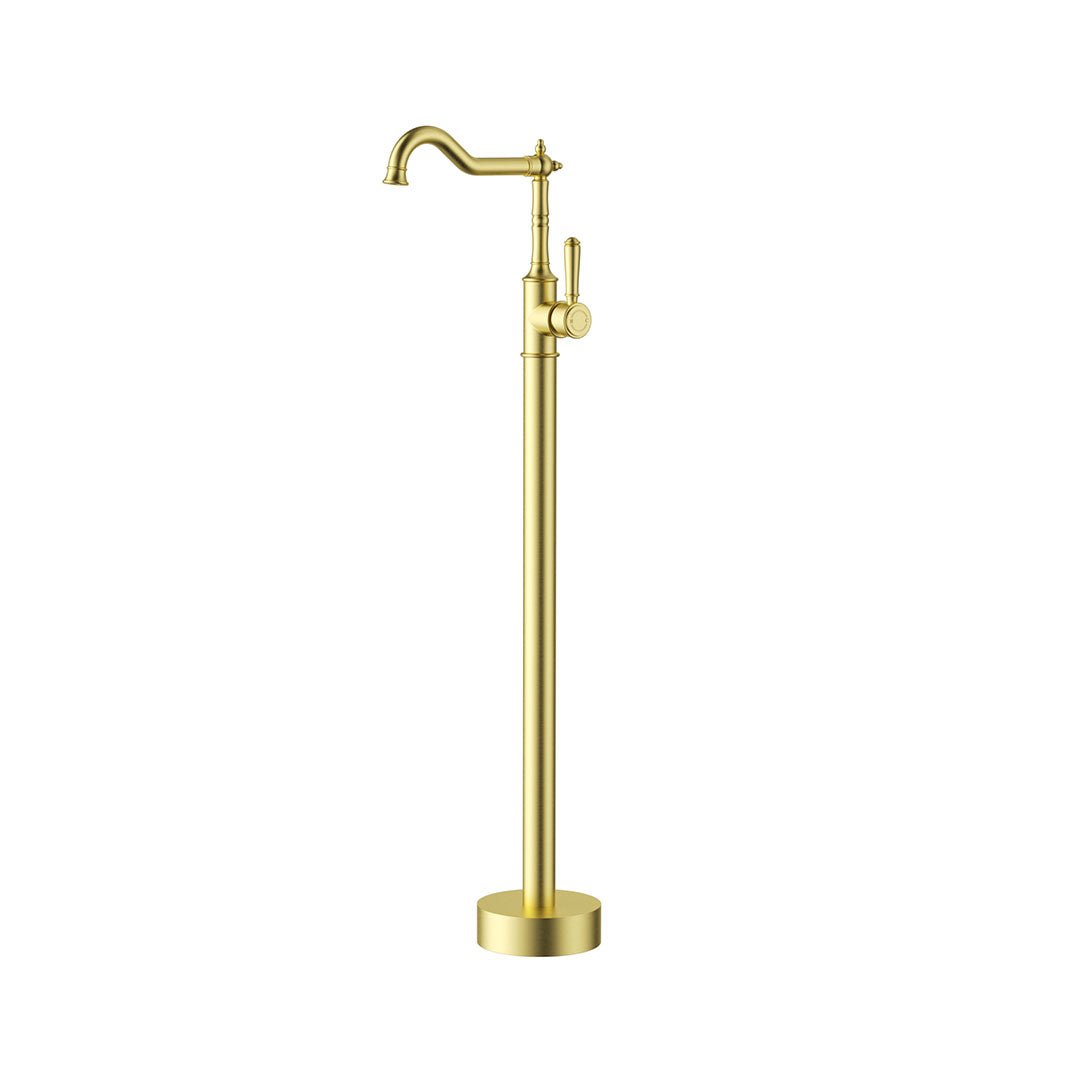 Clasico Free Standing Bath Mixer — Brushed Gold