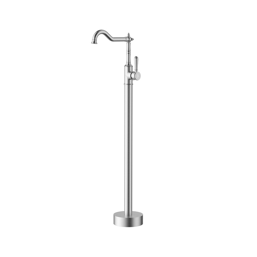 Clasico Free Standing Bath Mixer — Brushed Nickel