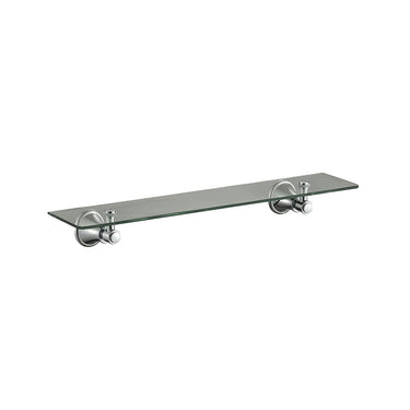 Clasico Glass Shower Shelf -Brushed Nickel- Nuvio-66509-BN-Shelf