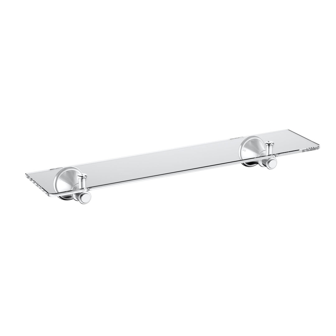 Clasico Glass Shower Shelf — Chrome