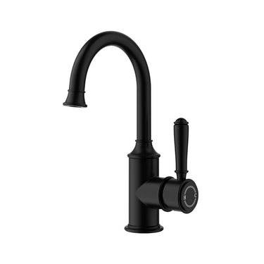 Clasico Gooseneck Basin Mixer -Matte Black- Nuvio-HYB868-201-MB-Basin Mixer