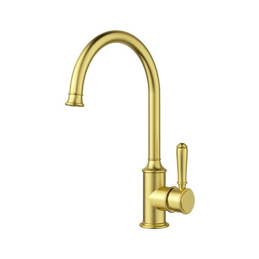 Clasico Gooseneck Sink Mixer -Brushed Gold- Nuvio-HYB868-101-BG-Kitchen Mixer