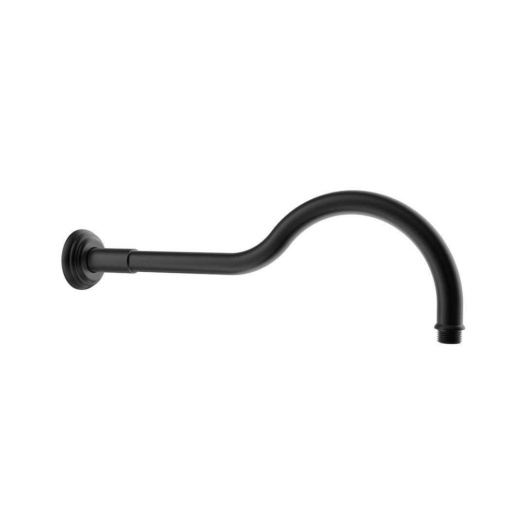 Clasico Horizontal Shower Arm — Matte Black
