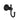 Clasico Robe Hook - Matte Black - Nuvio - 66506-MB - Robe Hook
