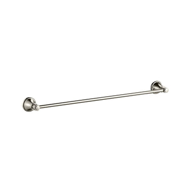 Clasico Single Towel Rail 600mm -Brushed Nickel- Nuvio-66501-600-BN-Towel Rail