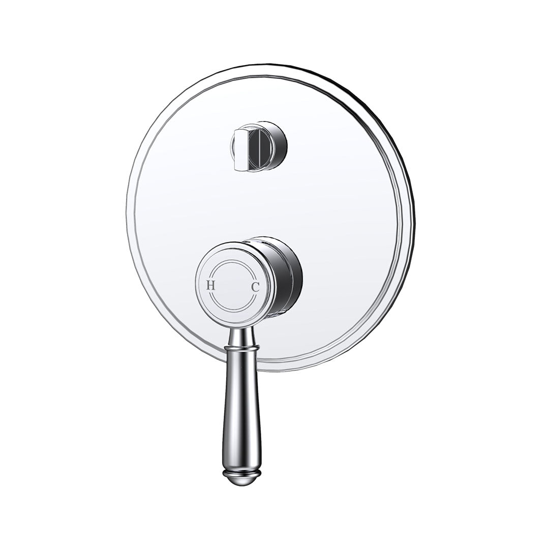 Clasico Wall Mixer With Diverter Trim Kit — Chrome