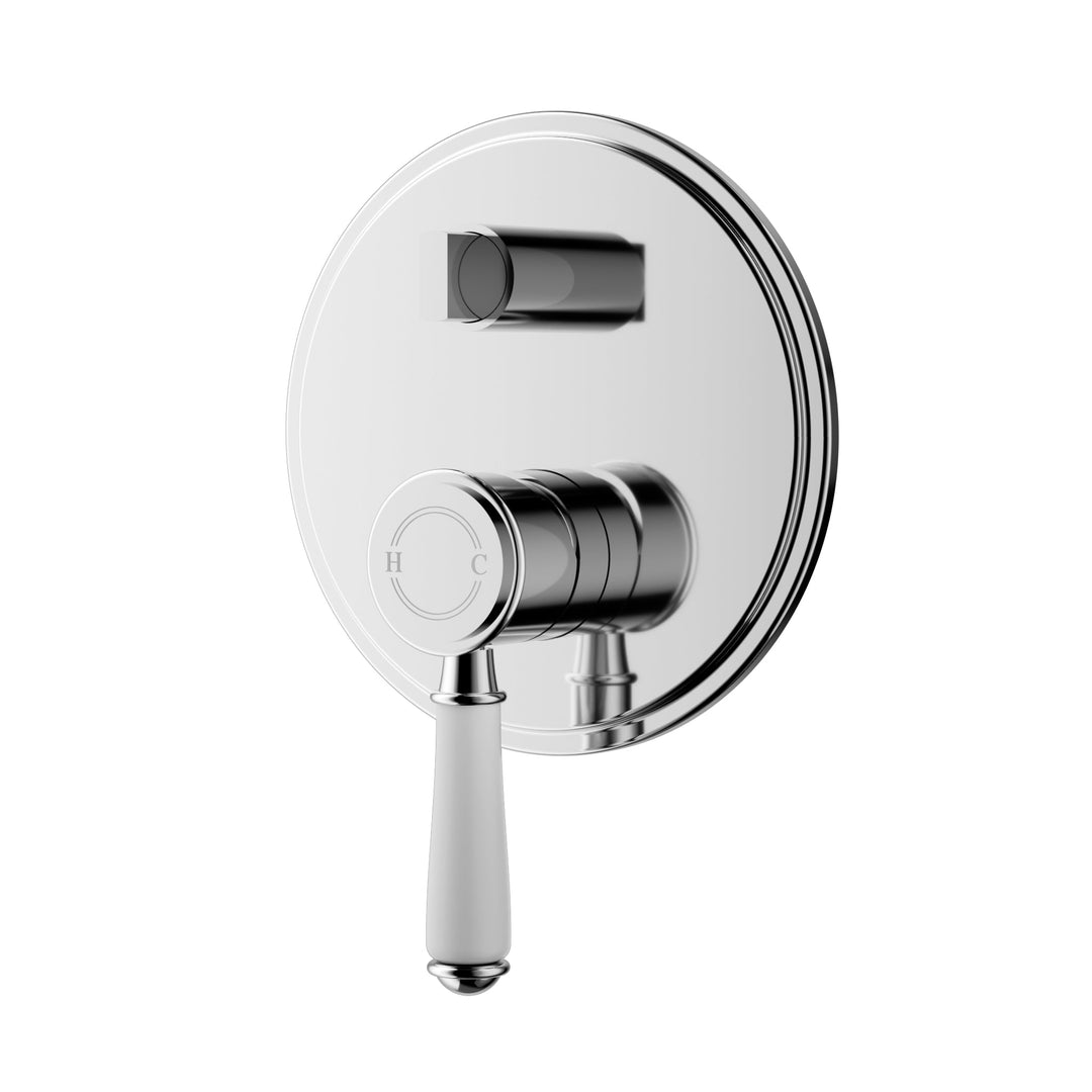 Clasico Wall Mixer With Diverter Trim Kit With Ceramic Handle — Chrome
