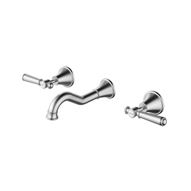 Clasico Wall Set -Brushed Nickel- Nuvio-PCK90NZ01-BN-Basin Mixer