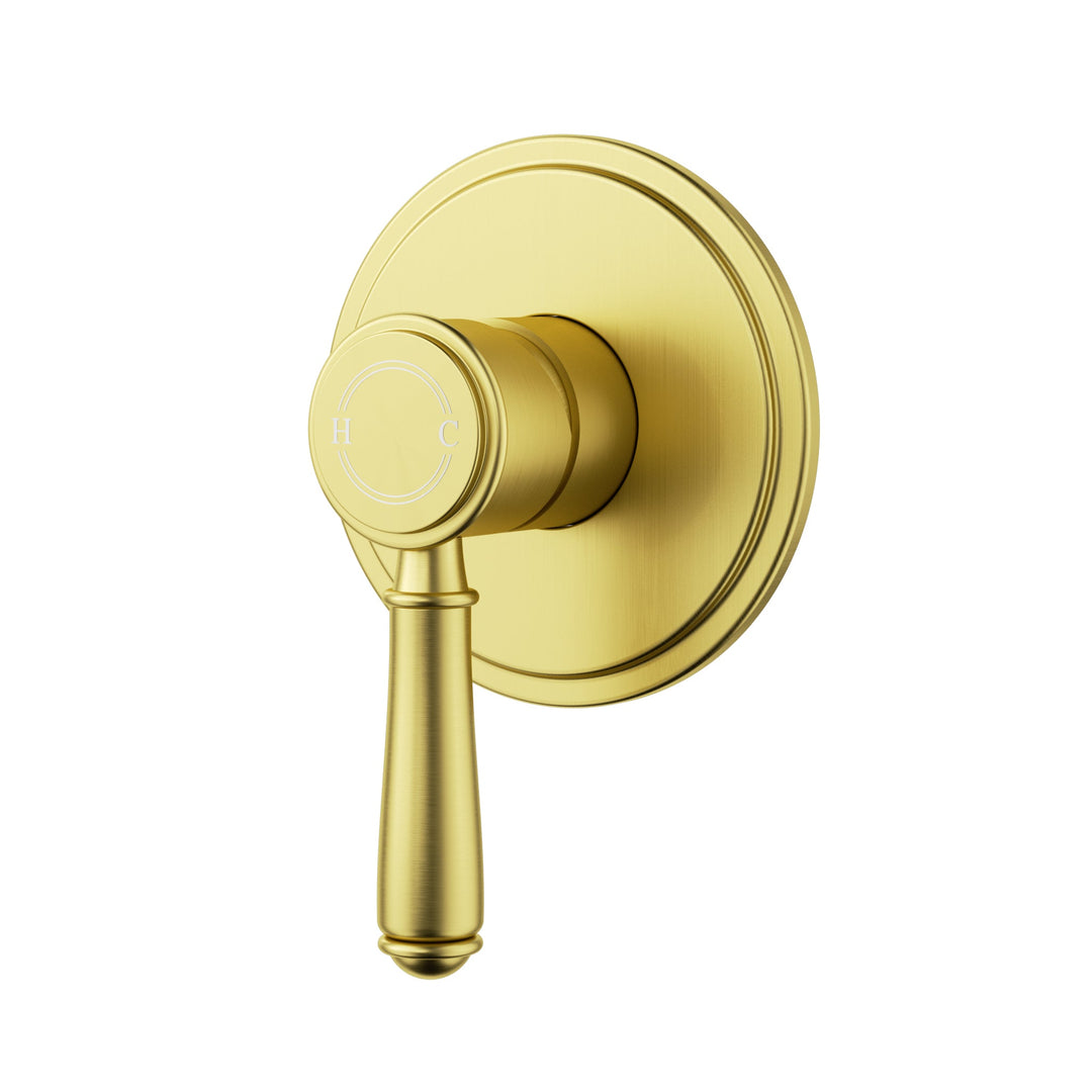 Clasico Wall Set With Ceramic Handle — Brushed Gold