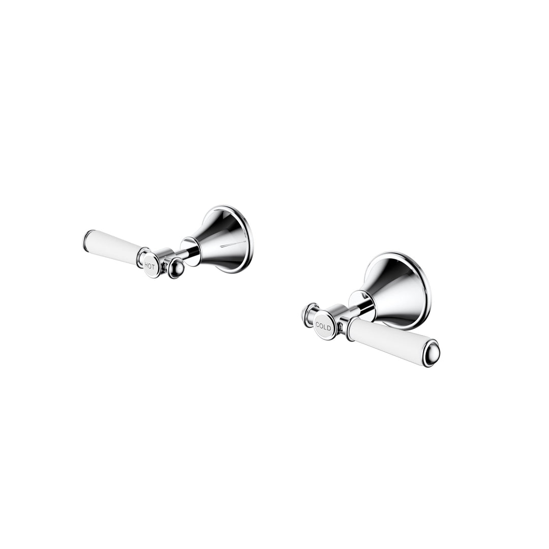 Clasico Wall Top Assemblies With Ceramic Handle — Chrome