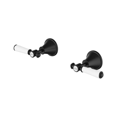 Clasico Wall Top Assemblies With Ceramic Handle -Matte Black- Nuvio-PCK90NZ02A-MB-Wall Mixer