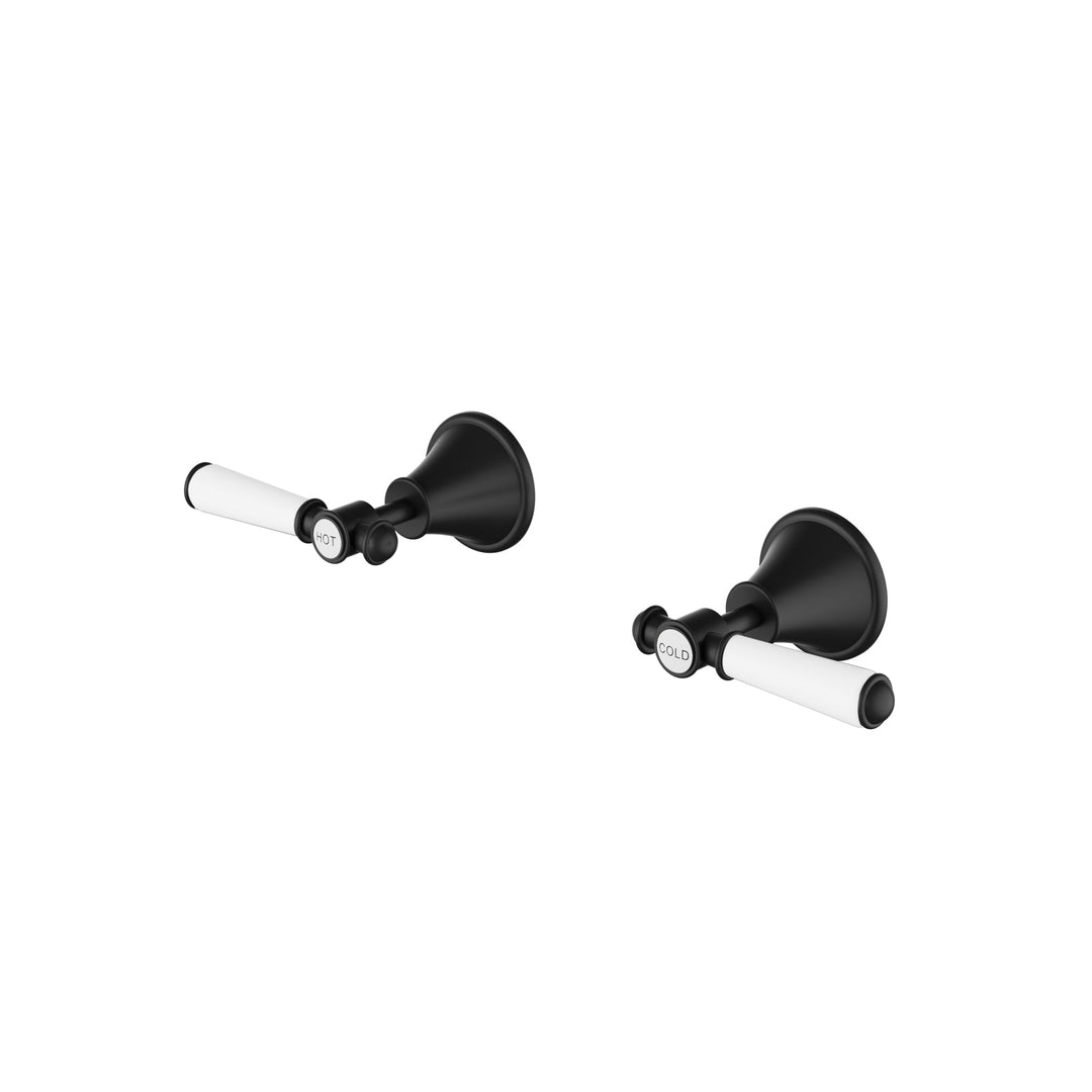 Clasico Wall Top Assemblies With Ceramic Handle — Matte Black