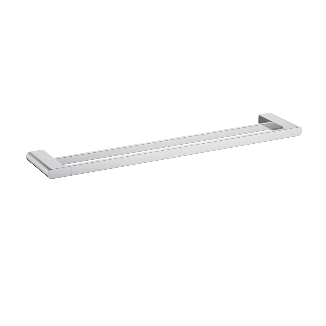 Cora Double Towel Rail 600mm — Chrome