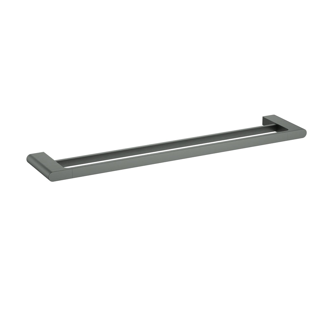 Cora Double Towel Rail 600mm — Gunmetal