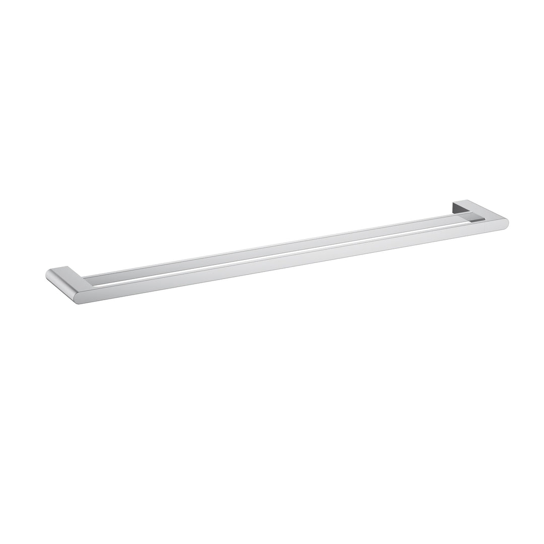 Cora Double Towel Rail 800mm — Chrome