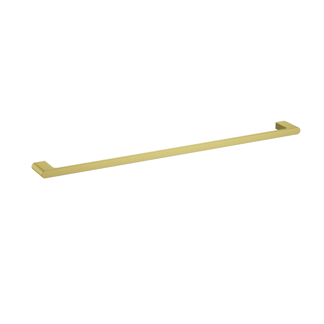 Cora Single Towel Rail 800mm — Brushed Gold