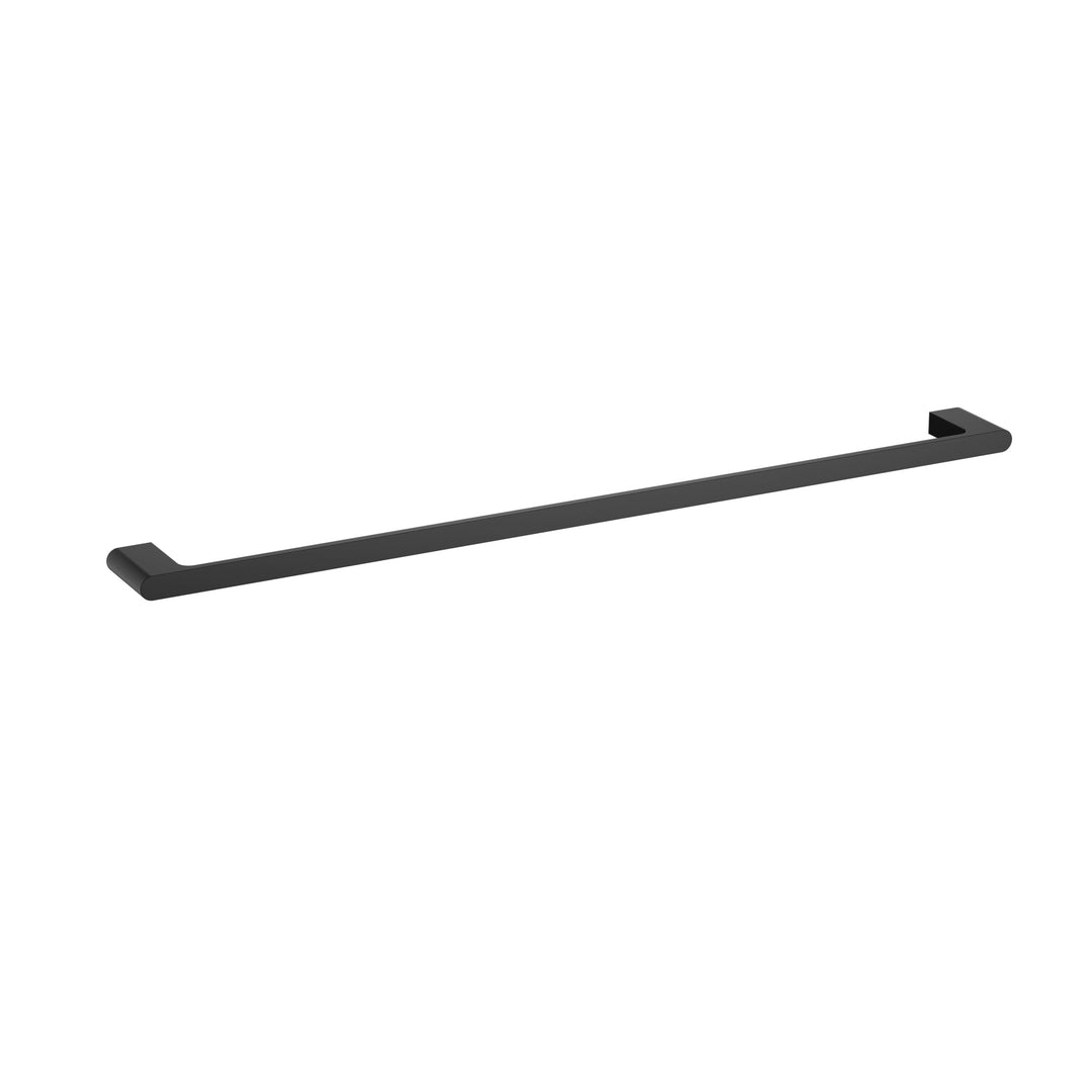 Cora Single Towel Rail 800mm — Matte Black