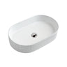 Counter Top Fluted Oval Basin - Matte White - Nuvio - CO - 58 - MW - Basin