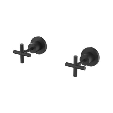 Cross Wall Assemblies -Matte Black- Nuvio-PLNZ02-MB-Wall Mixer