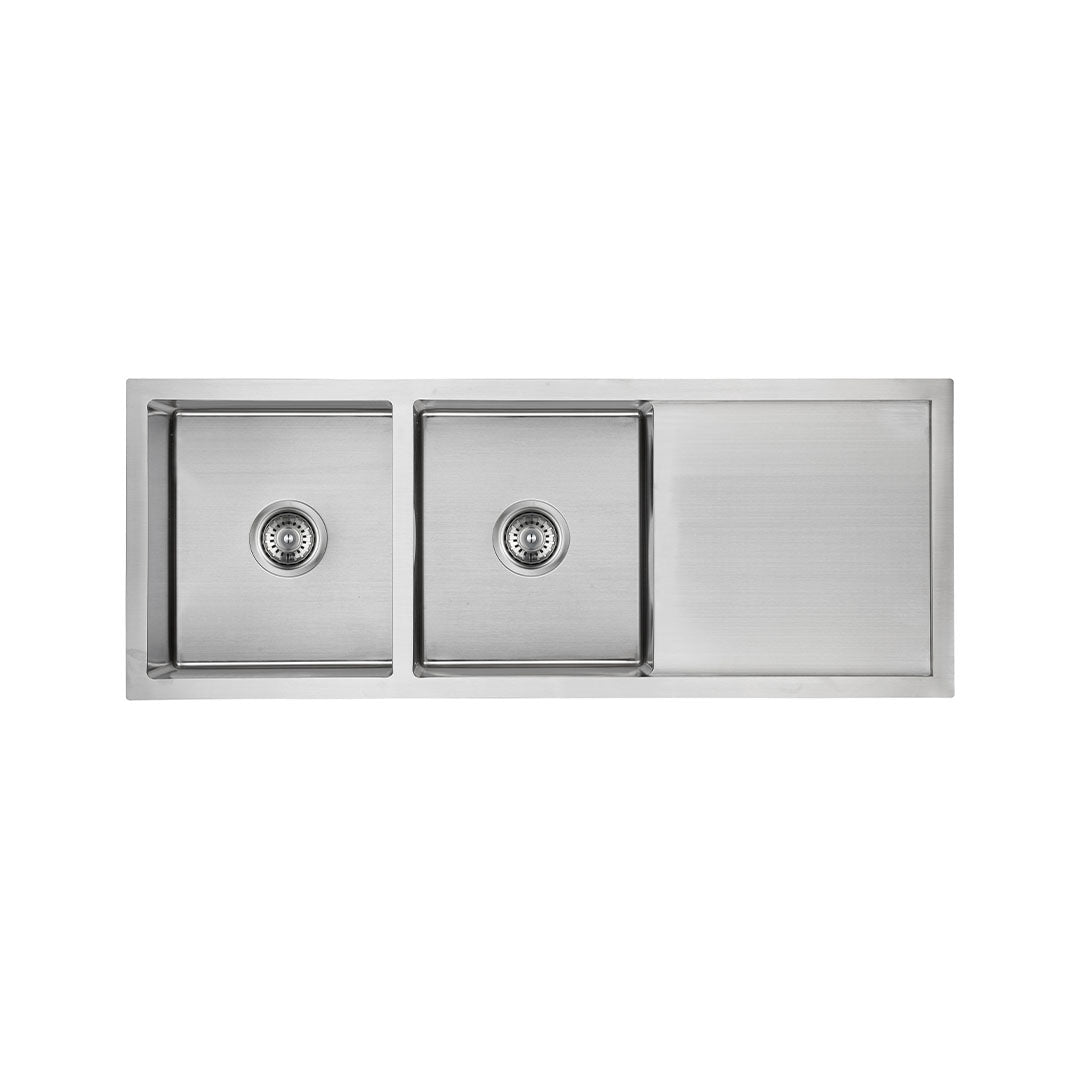 Double Bowl Sink With Drainer - 1660mm Wide — Default Title