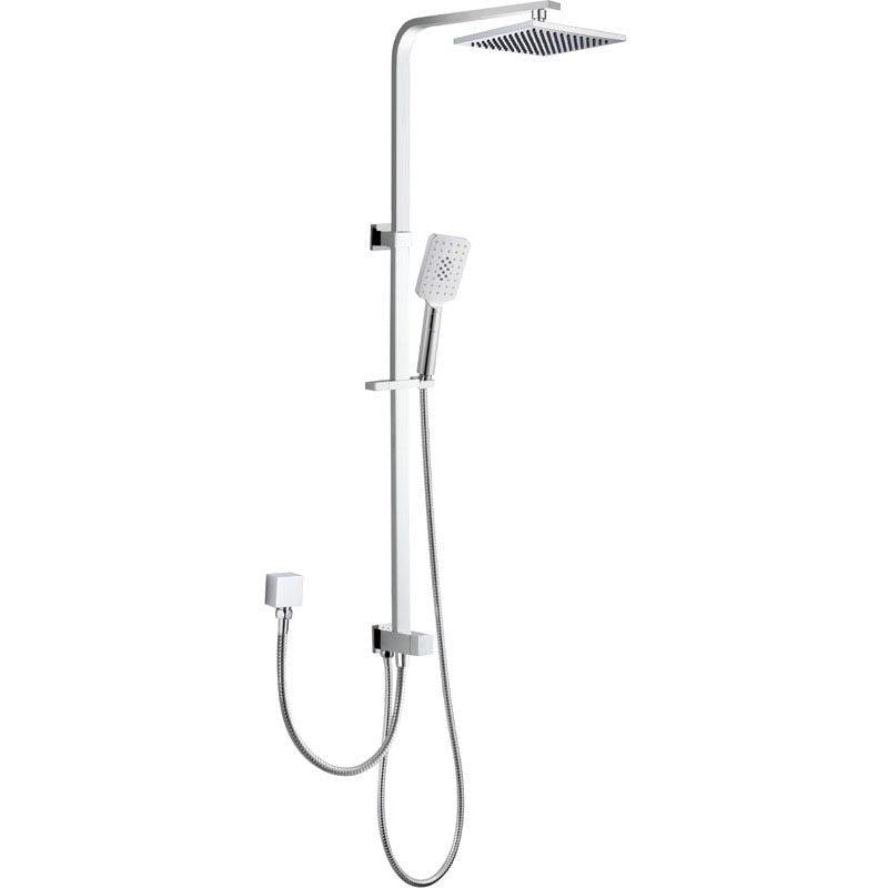Eden Square Shower Set 200mm — Chrome