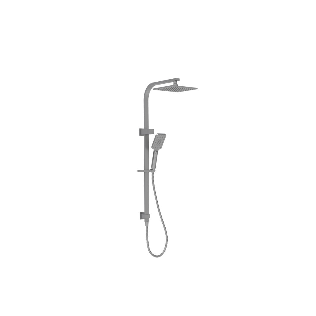 Eden Square Shower Set 250mm — Gunmetal